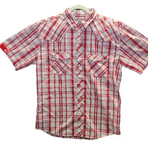 Ekzistens Clothing Advancement Mens Button Up Shirt Multicolor Large Cotton